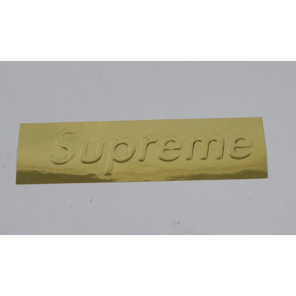 Supreme Sticker Gold Box Logo Foil Debossed Metallic FW22